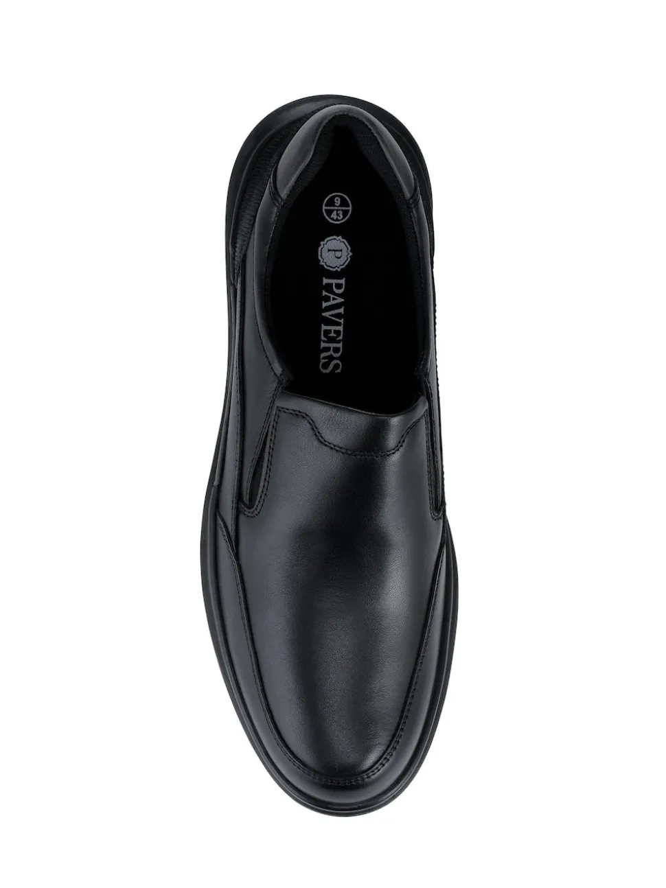 Pavers Black Elasticated Lightweight Slip In Shoes