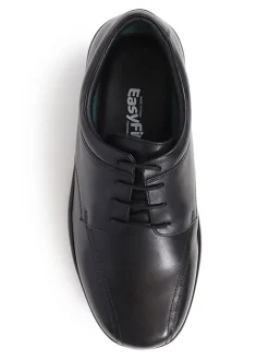 Pavers Black Extra Wide Fit Smart Lace-Up Shoes