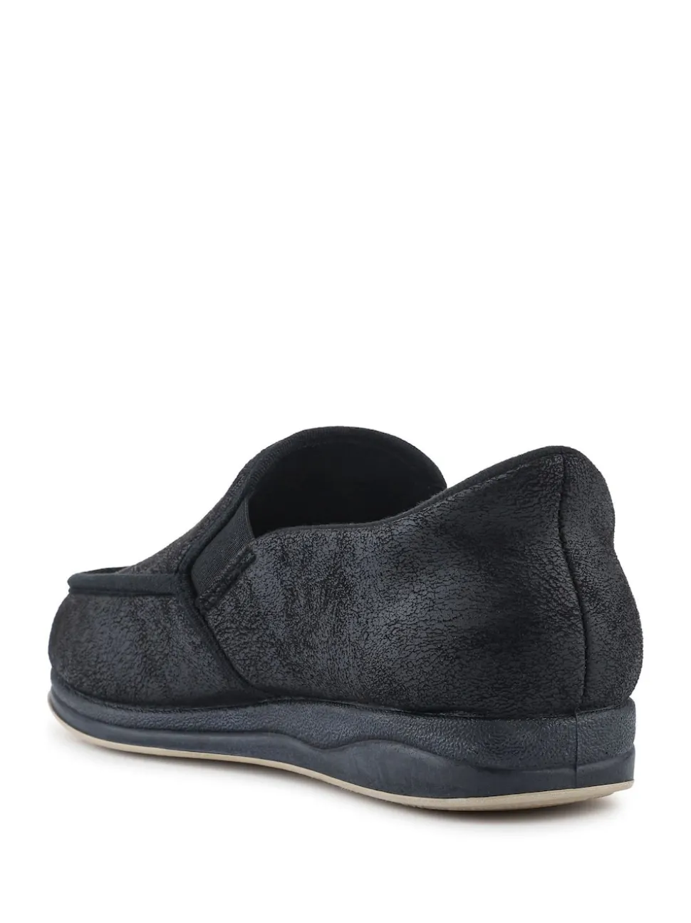 Pavers Black Extra Wide Memory Foam Slippers
