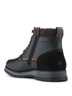 Pavers Black Wide Fit Leather Boots With Grip Sole