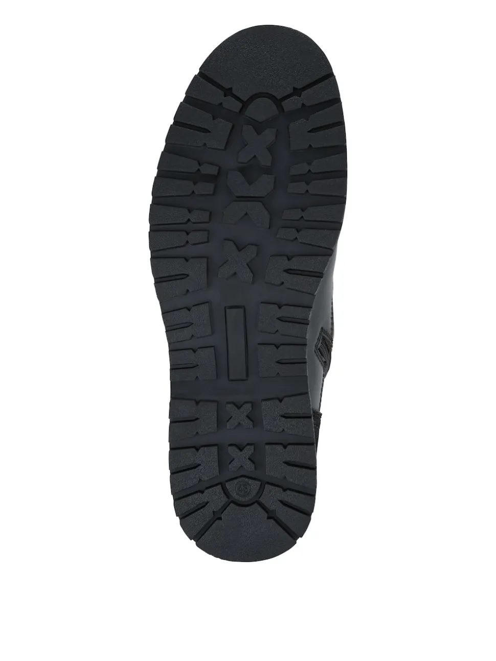 Pavers Black Wide Fit Leather Boots With Grip Sole