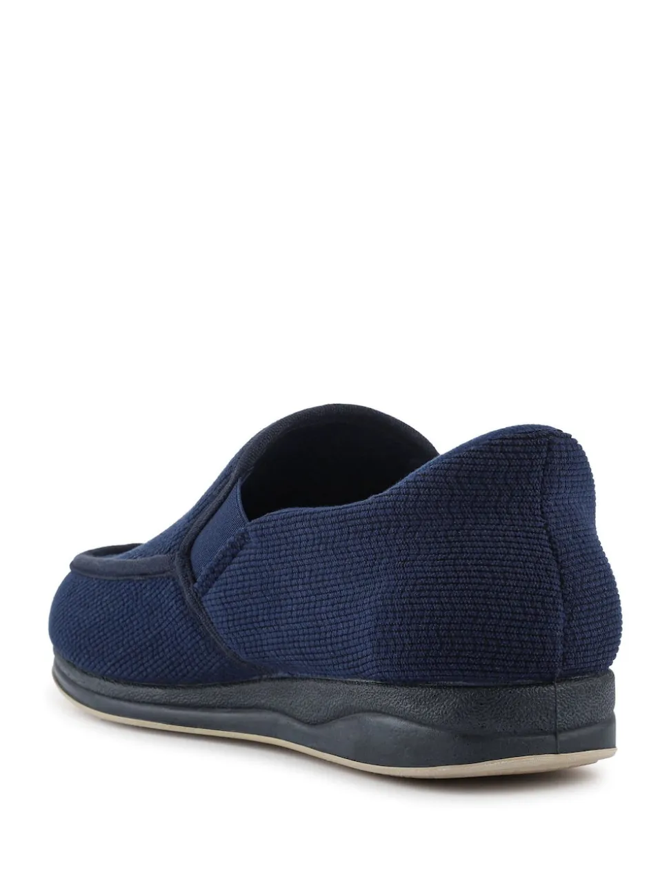 Pavers Blue Extra Wide Corduroy Slippers