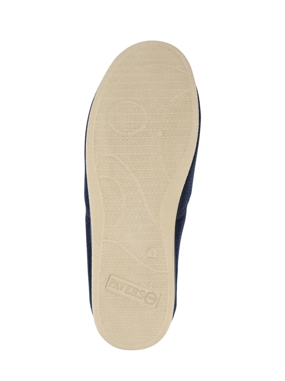 Pavers Blue Extra Wide Corduroy Slippers
