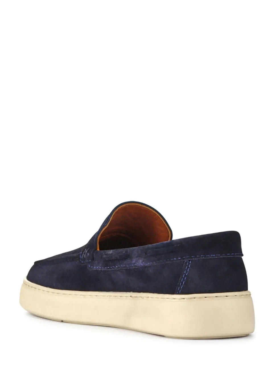 Pavers Blue Leather Slip-Ons Shoes