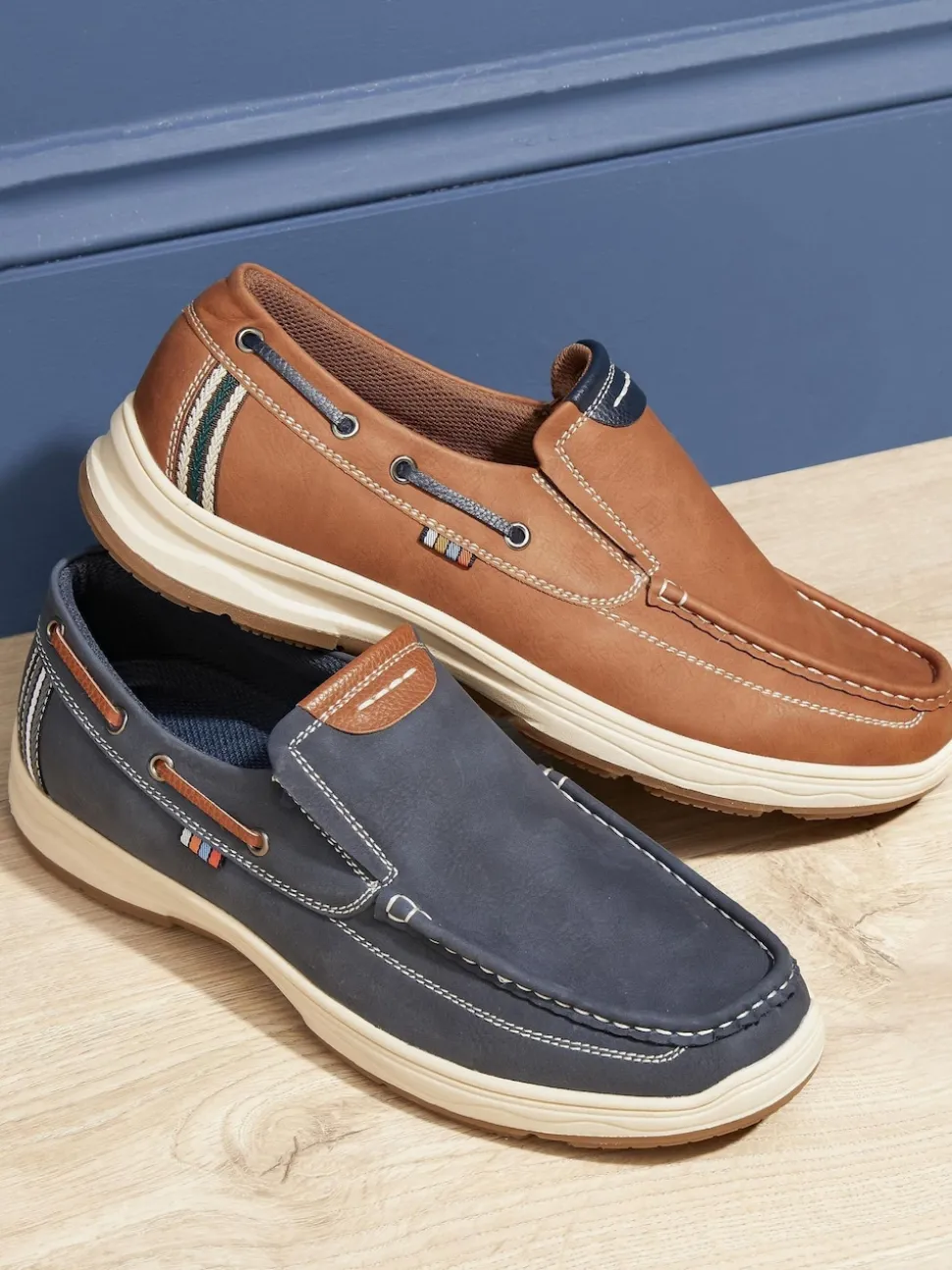 Pavers Blue Pavers Blue Slip On Boat Shoes