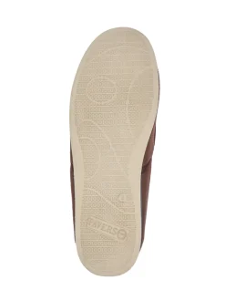 Pavers Brown Extra Wide Memory Foam Slippers