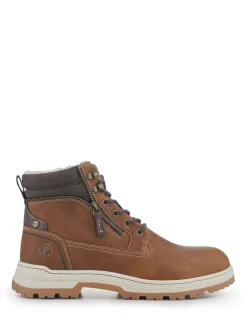 Pavers Brown Lace Up Boots