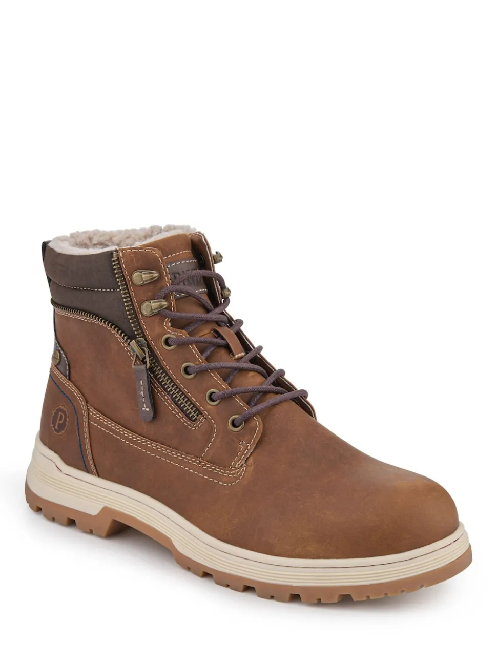 Pavers Brown Lace Up Boots