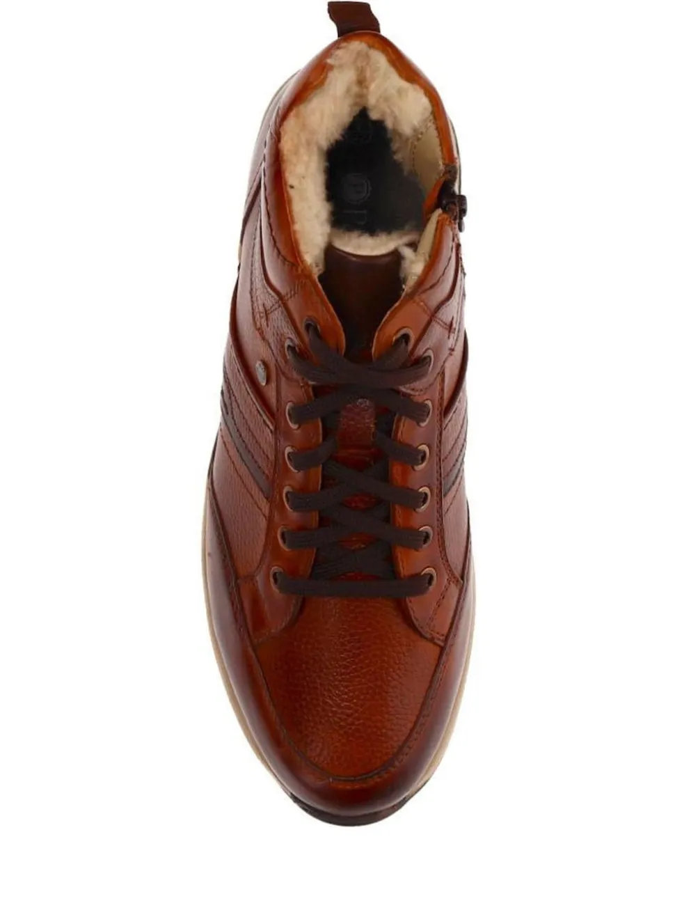 Pavers Brown Lace-Up Leather Ankle Boots