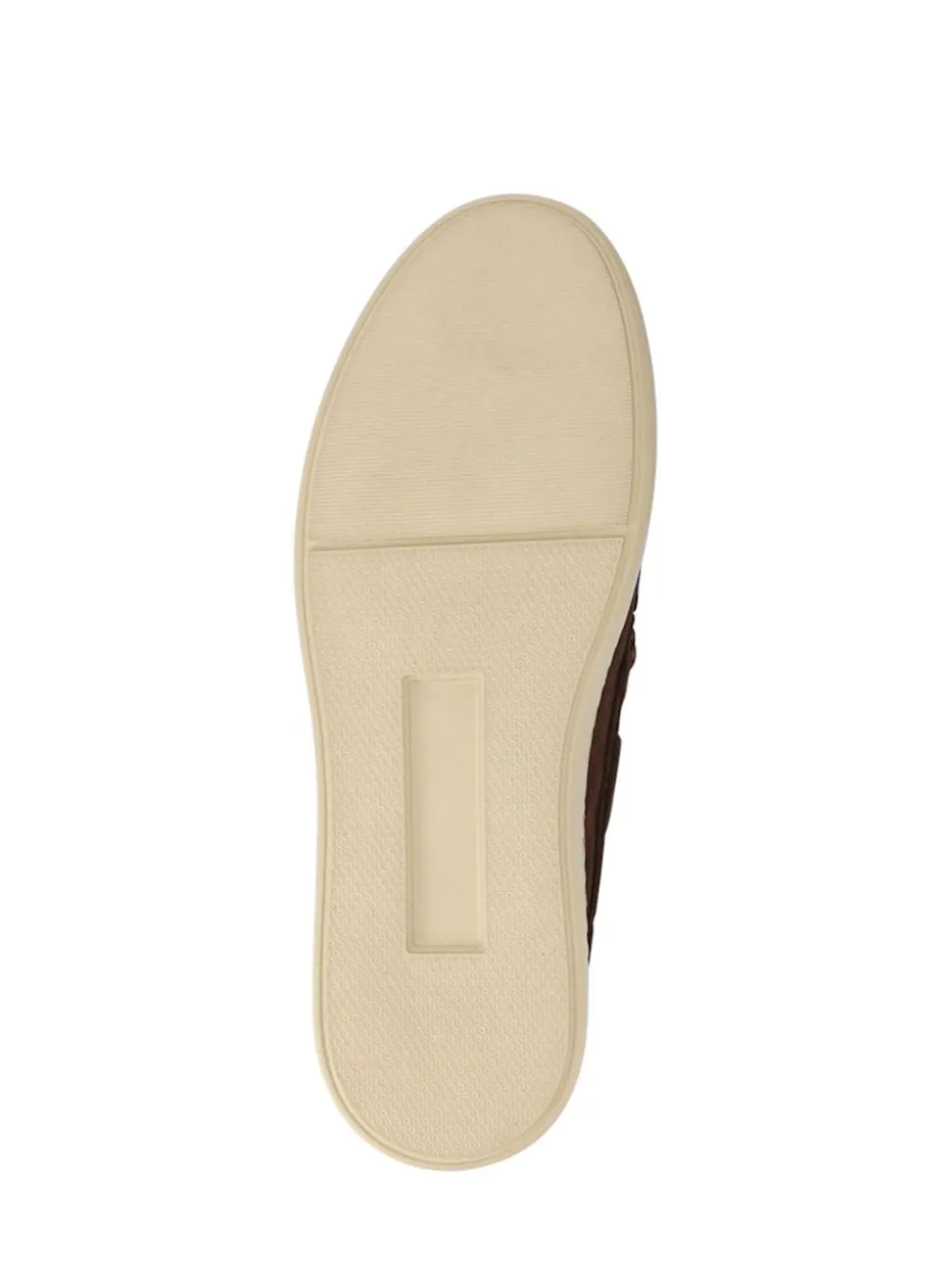 Pavers Brown Leather Slip-Ons Shoes