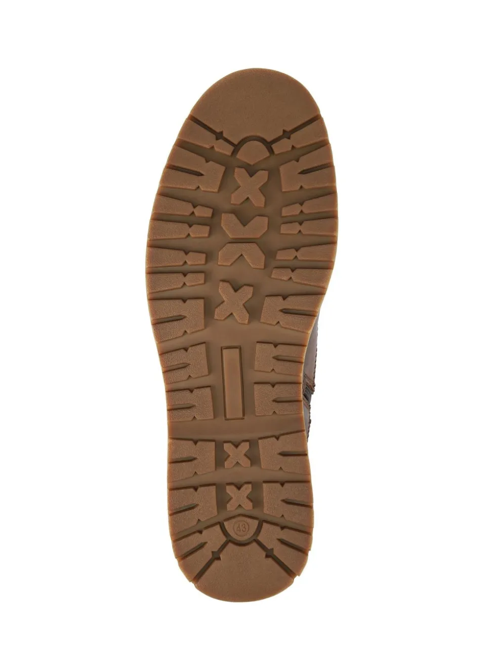 Pavers Brown Wide Fit Leather Boots With Grip Sole