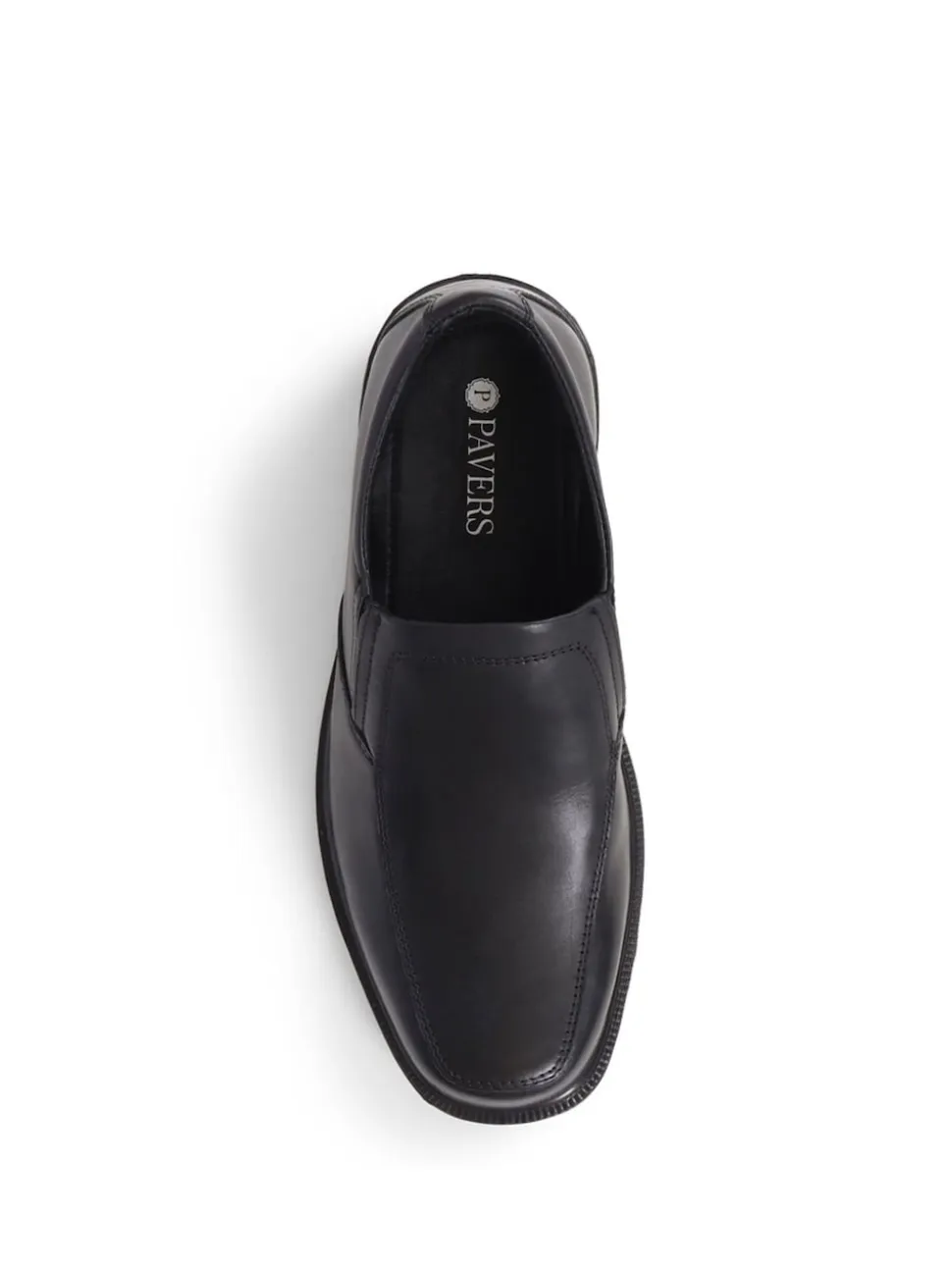 Pavers Gents Slip On Smart Black Shoes