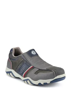 Pavers Grey Slip-On Trainers
