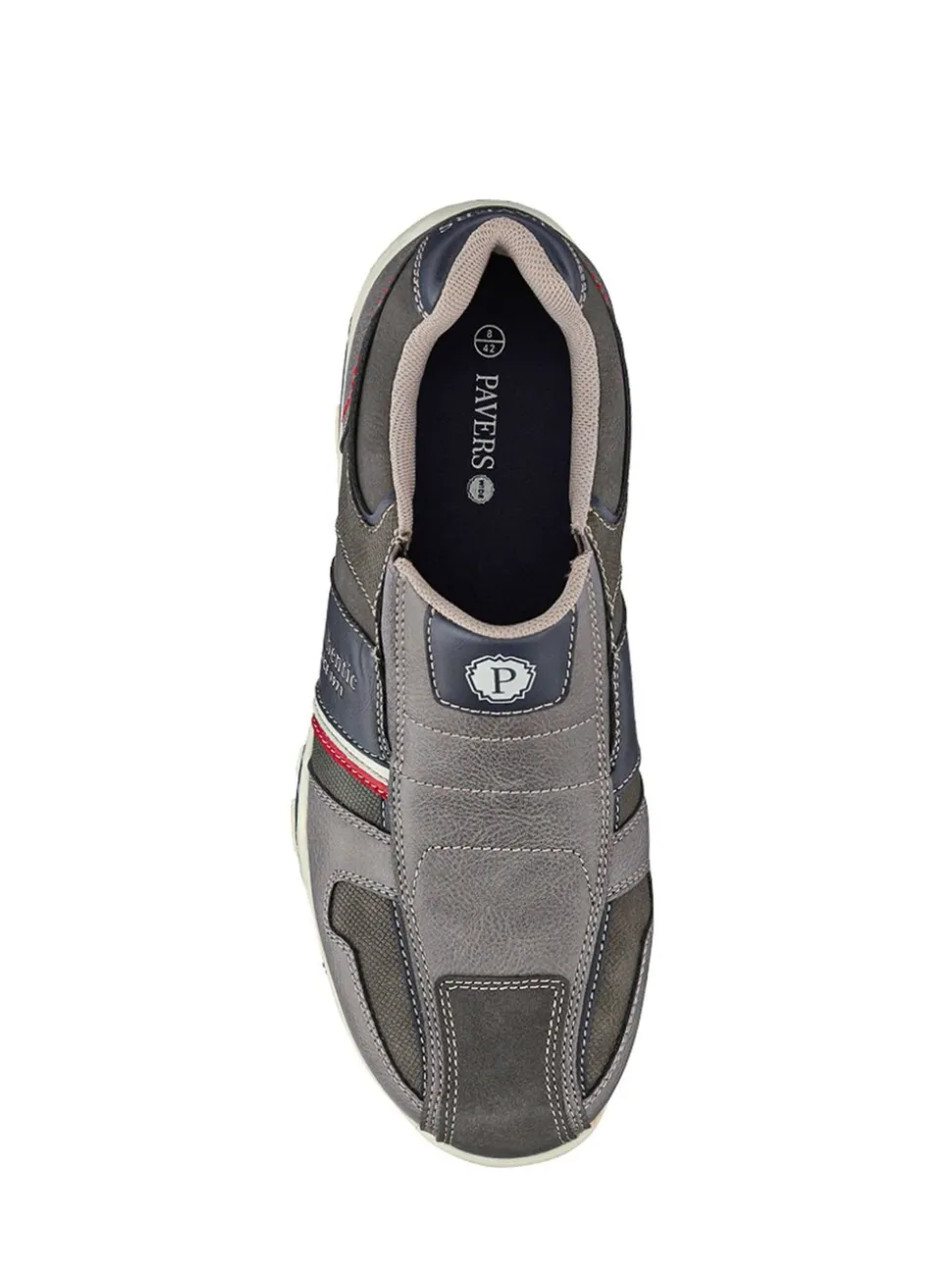 Pavers Grey Slip-On Trainers