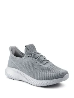 Pavers Grey Slip-On Wide-Fit Trainers