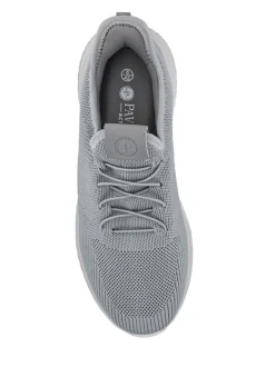 Pavers Grey Slip-On Wide-Fit Trainers