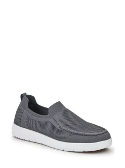Pavers Grey Stretchy Slip-On Shoes