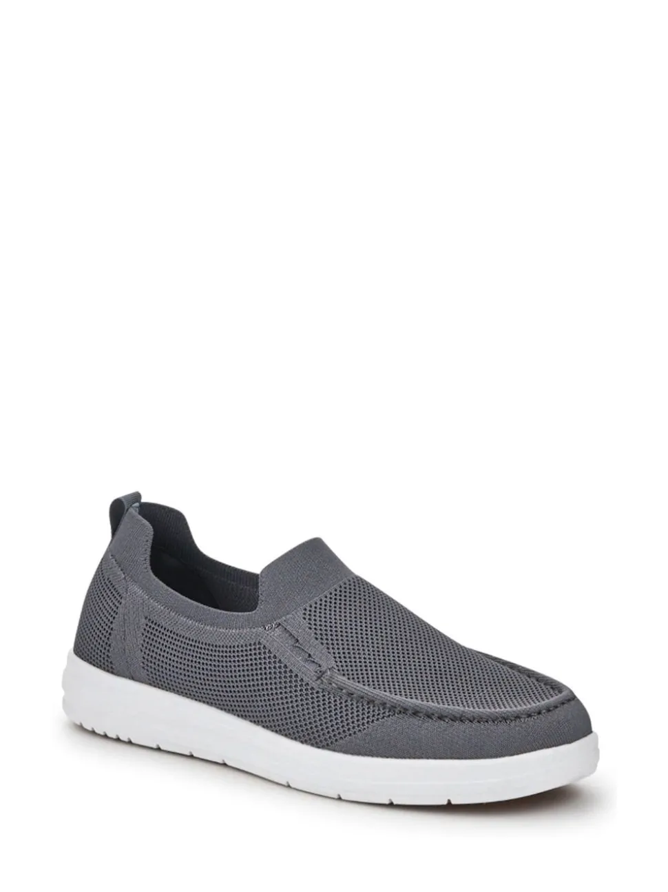 Pavers Grey Stretchy Slip-On Shoes