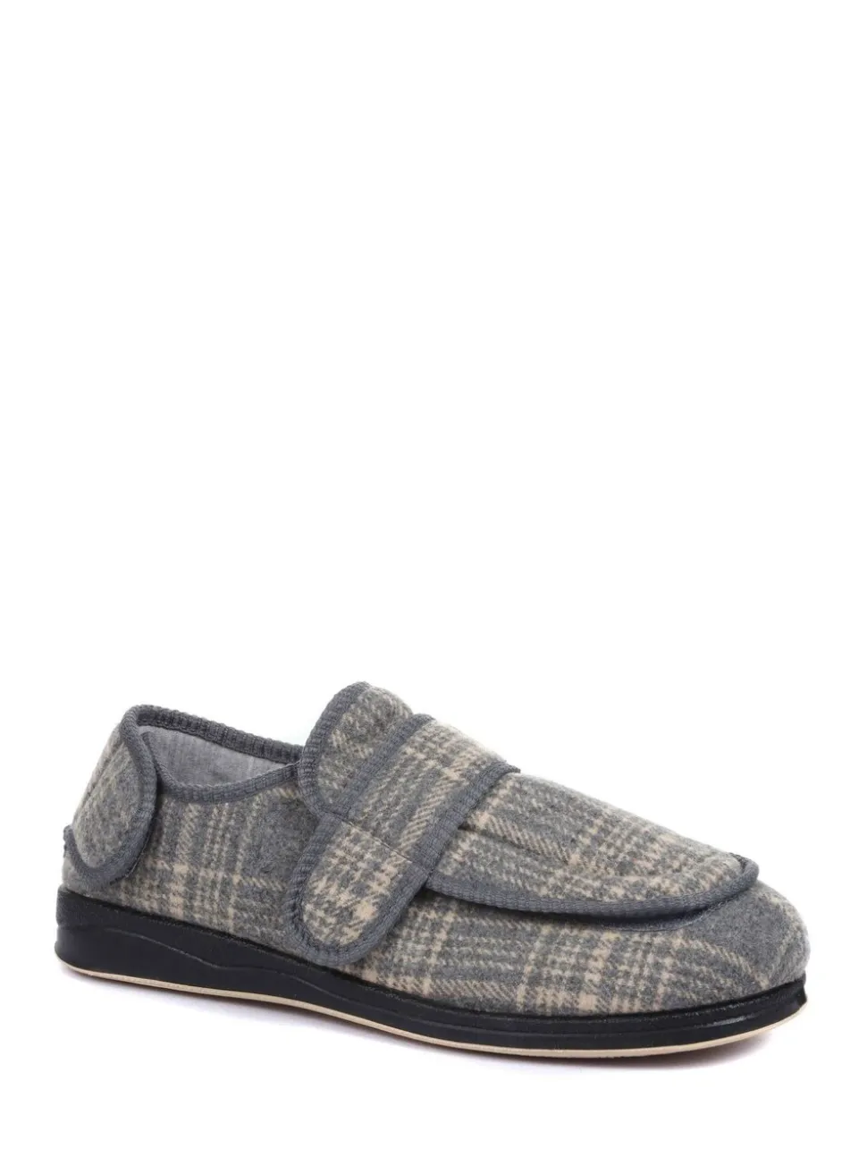 Pavers Grey Touch Fasten Slippers