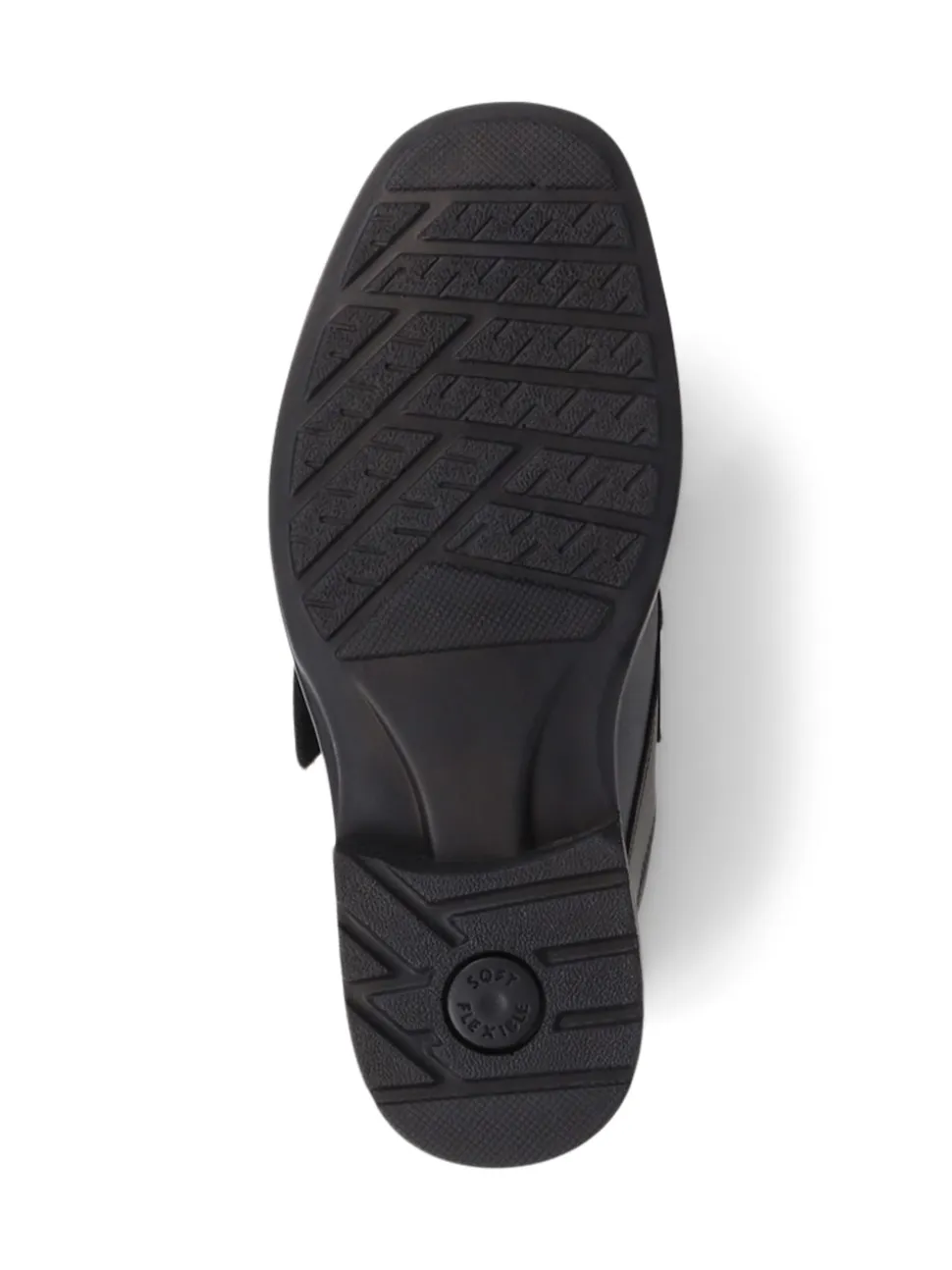 Pavers Leather Touch Fasten Black Shoes