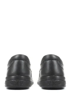 Pavers Natural Pavers Wide Fit Leather Slip On Black Shoes