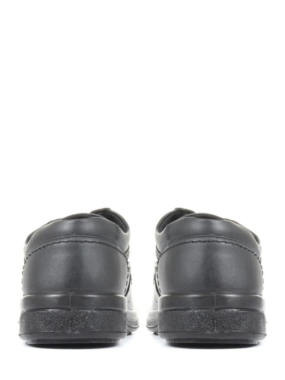 Pavers Wide Fit Black Leather Shoes
