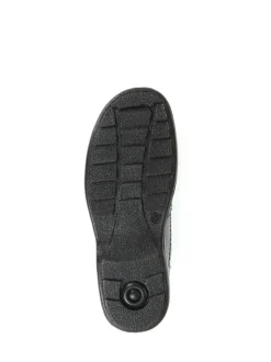 Pavers Wide Fit Black Leather Shoes