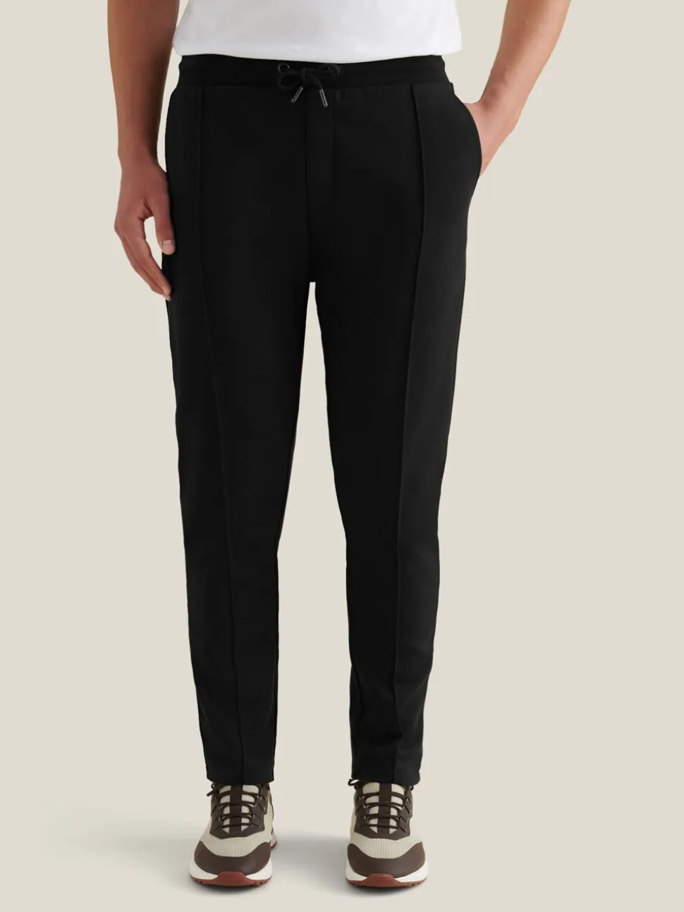 Peckham Rye Black Interlock Jersey Joggers