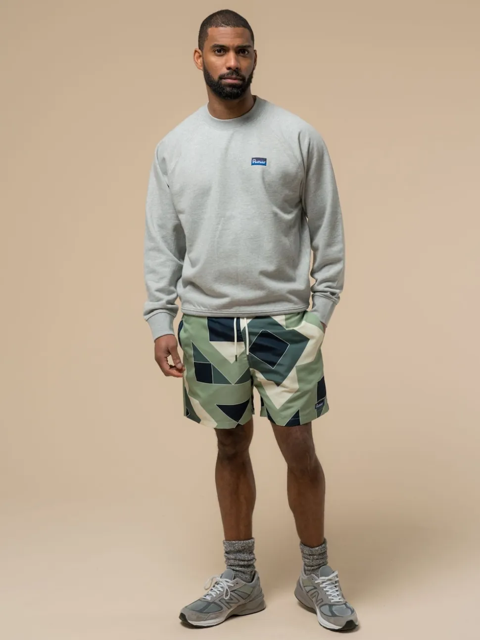Penfield Green Mens Eldridge Print Packable Swim Shorts