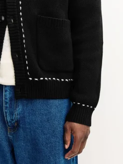 Percival Black Module Boxy Cardigan