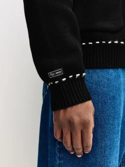 Percival Black Module Boxy Cardigan