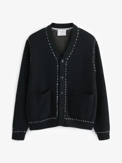 Percival Black Module Boxy Cardigan