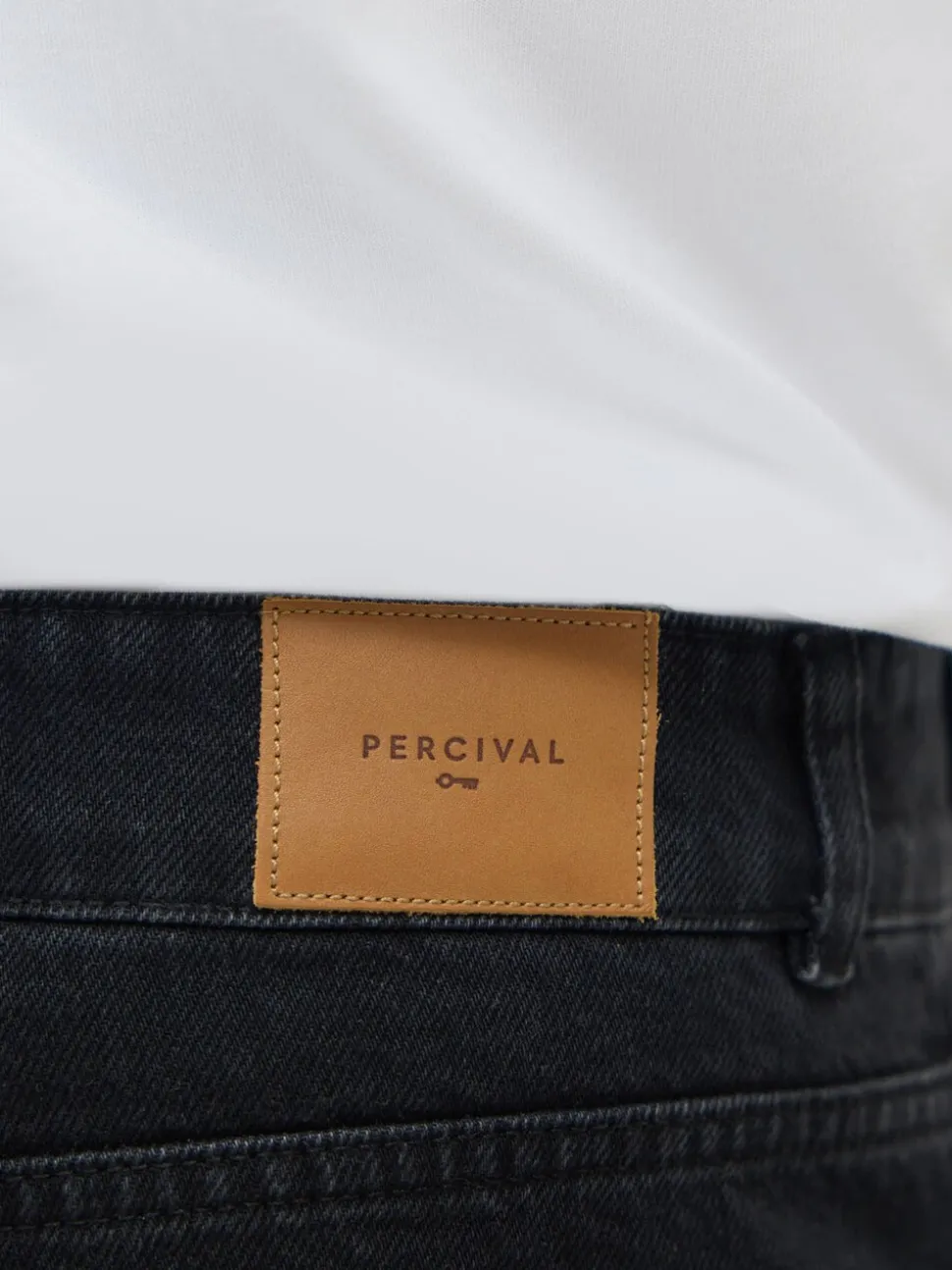 Percival Black Straight Leg Denim Jeans