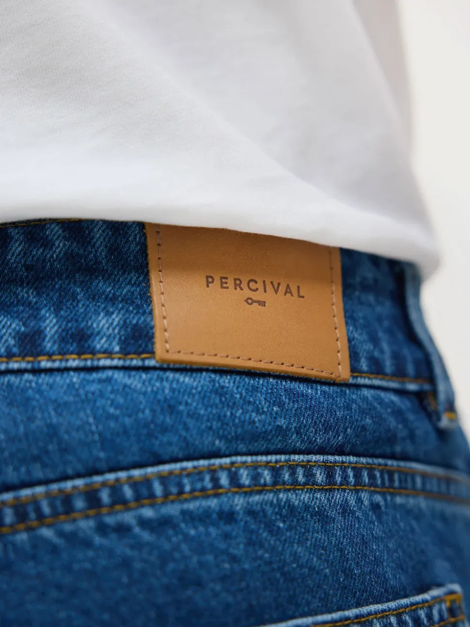 Percival Blue Straight Leg Denim Jeans