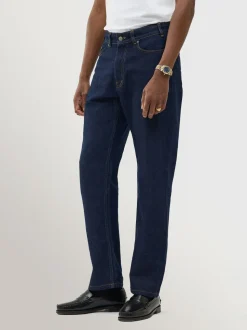 Percival Blue Straight Leg Cotton Denim Jeans