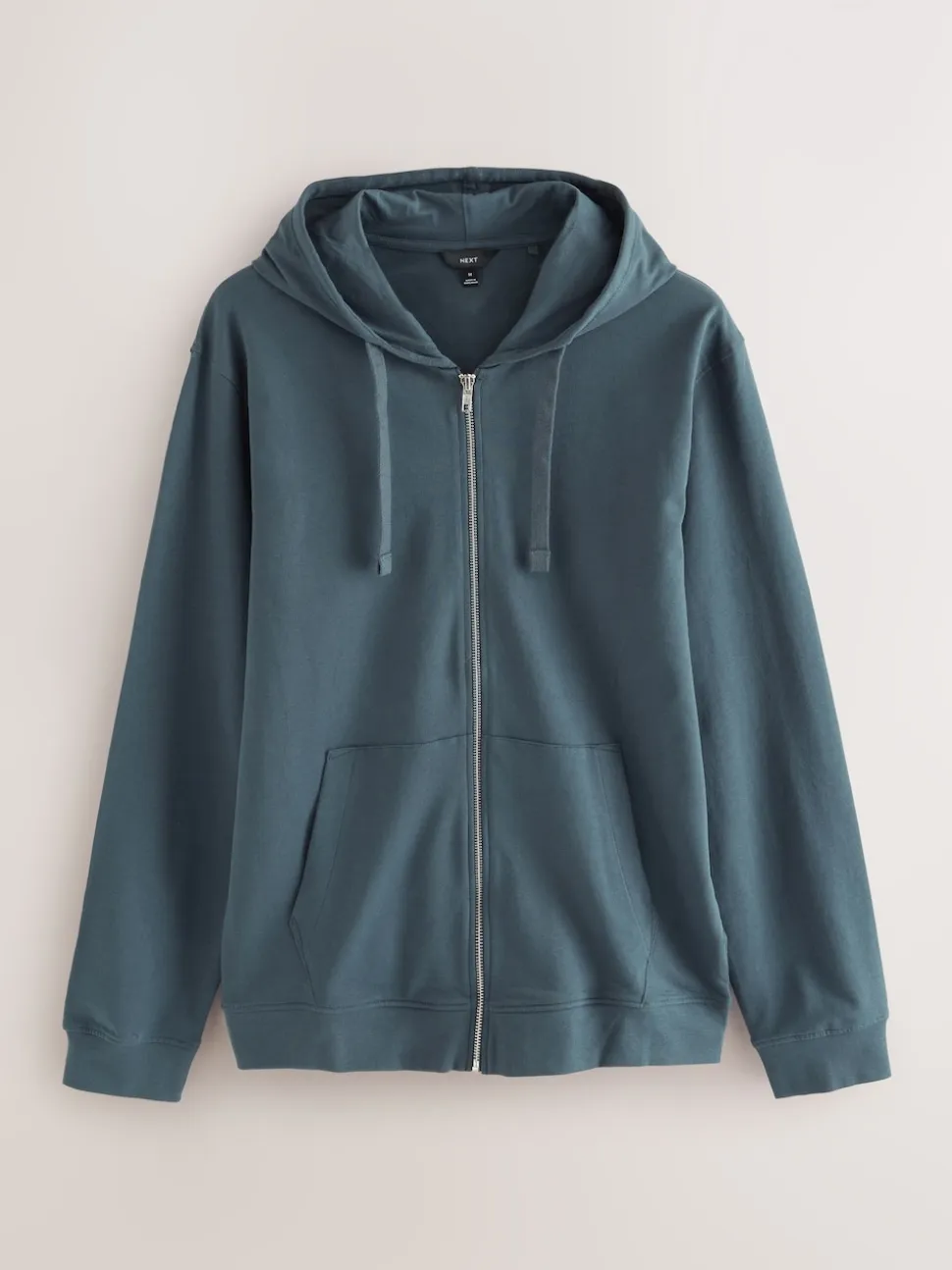 Petrol Blue Lightweight Zip Up Hoodie