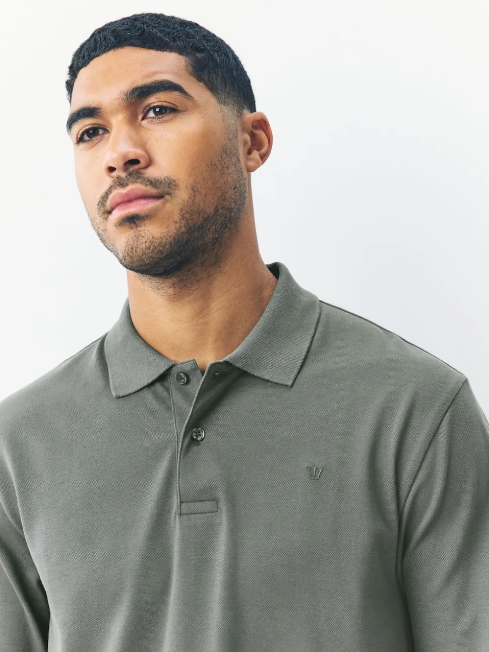 Petrol Green Regular Fit Long Sleeve Pique Polo Shirt