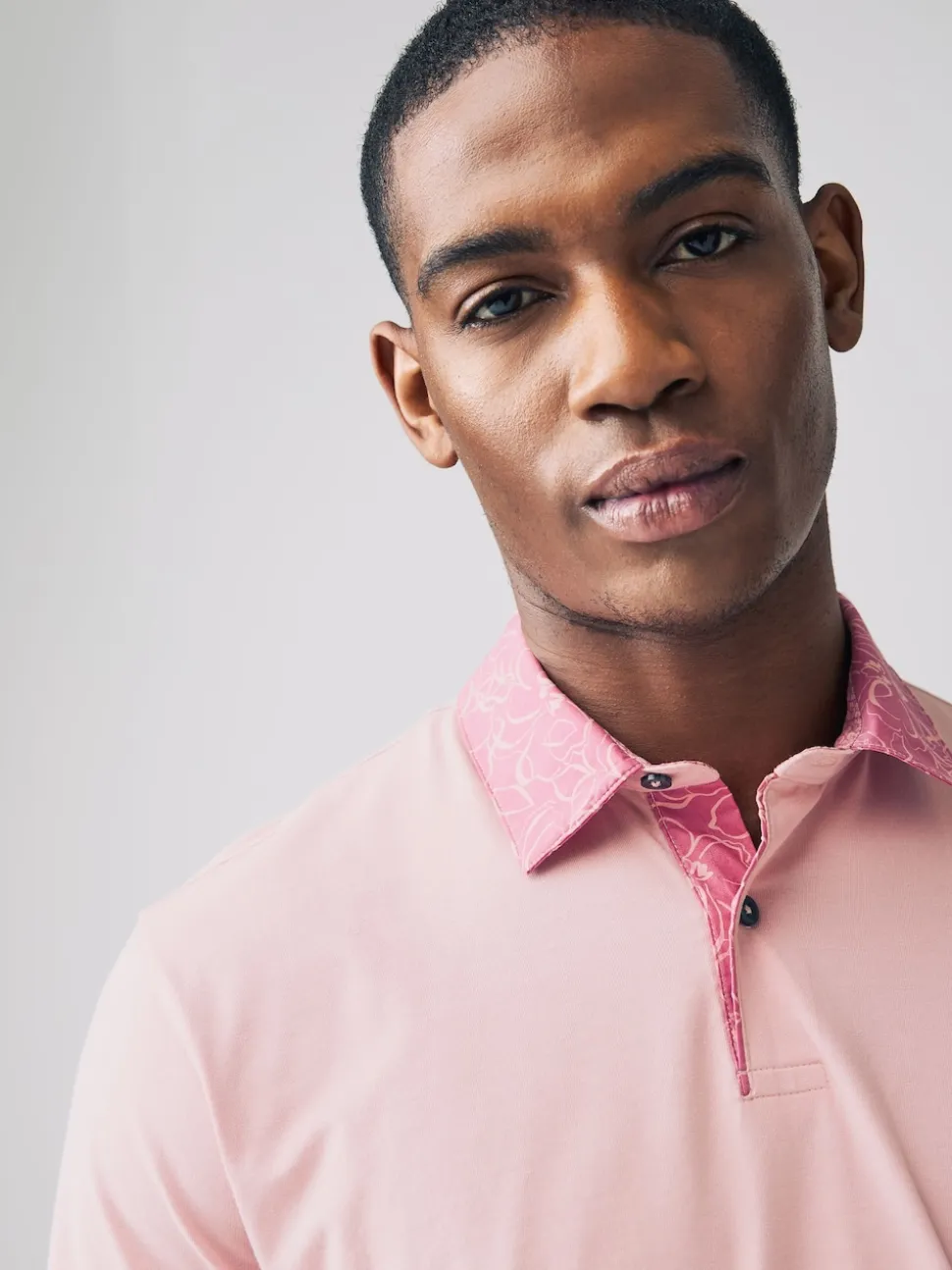Pink / Blue / White Woven Collar Regular Fit Short Sleeve Jersey Polo Shirts 3 Pack