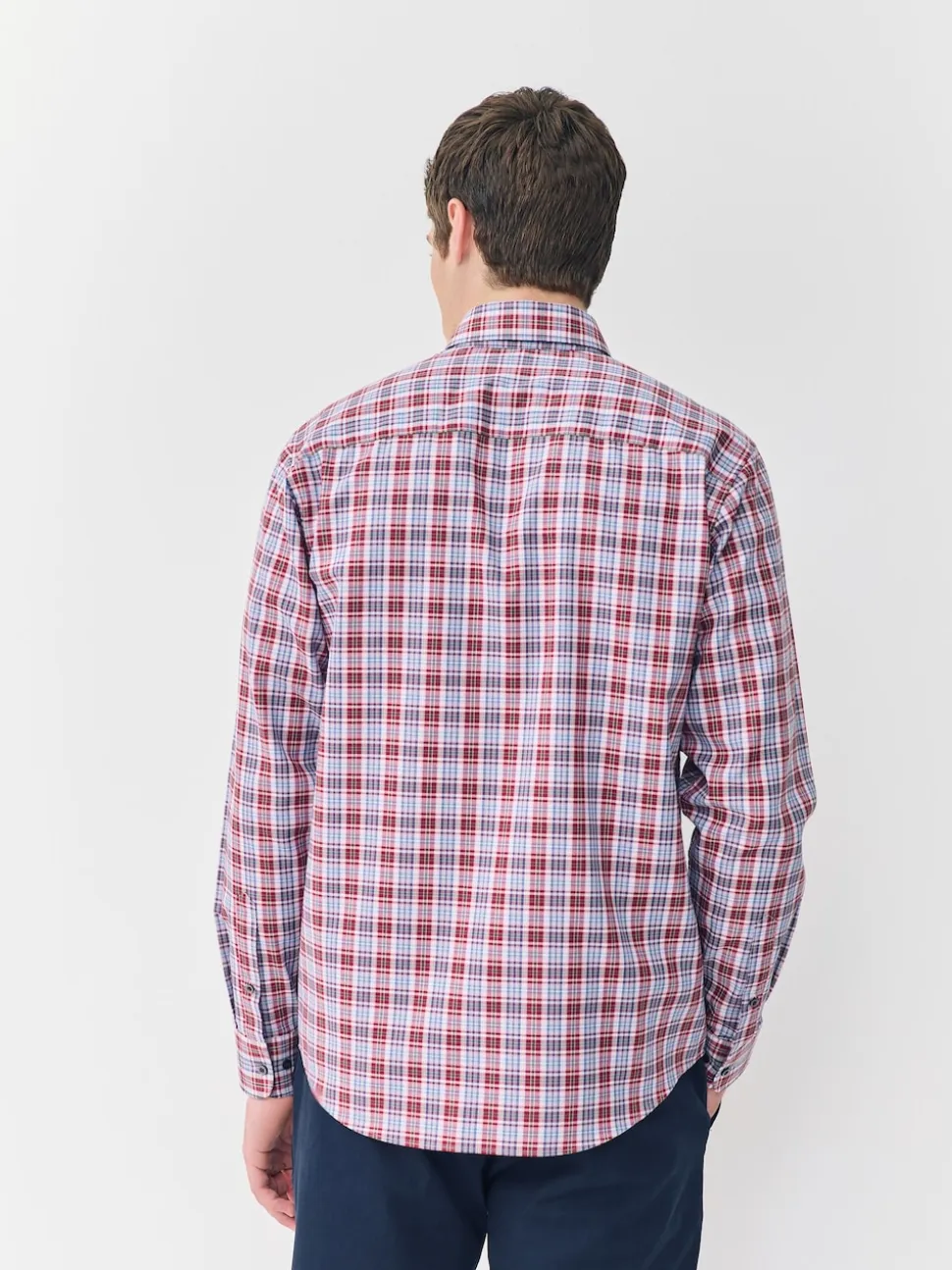Pink Check Regular Fit Easy Iron Button Down Oxford Shirt