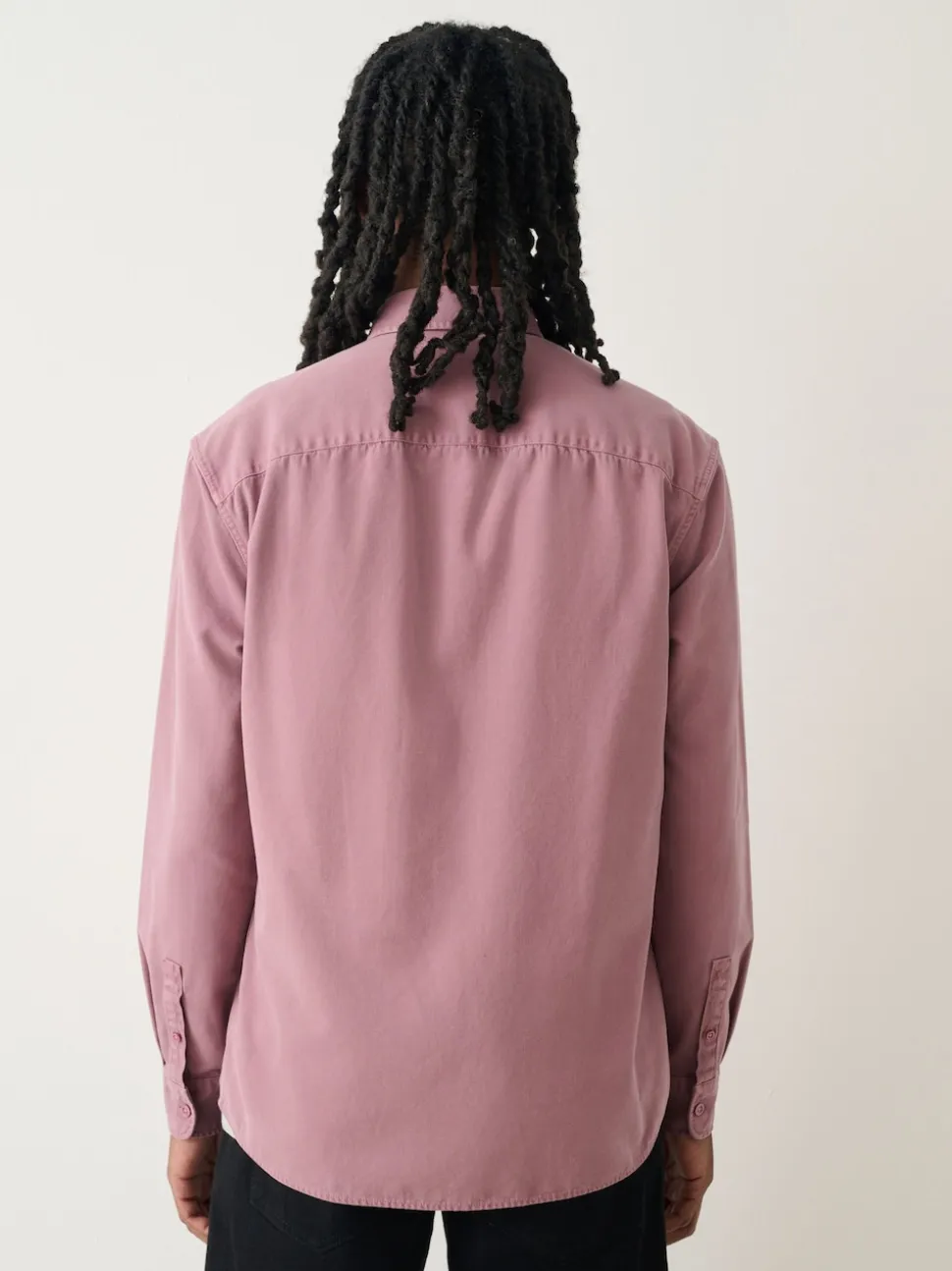 Pink Long Sleeve Garment Dyed Oxford Shirt