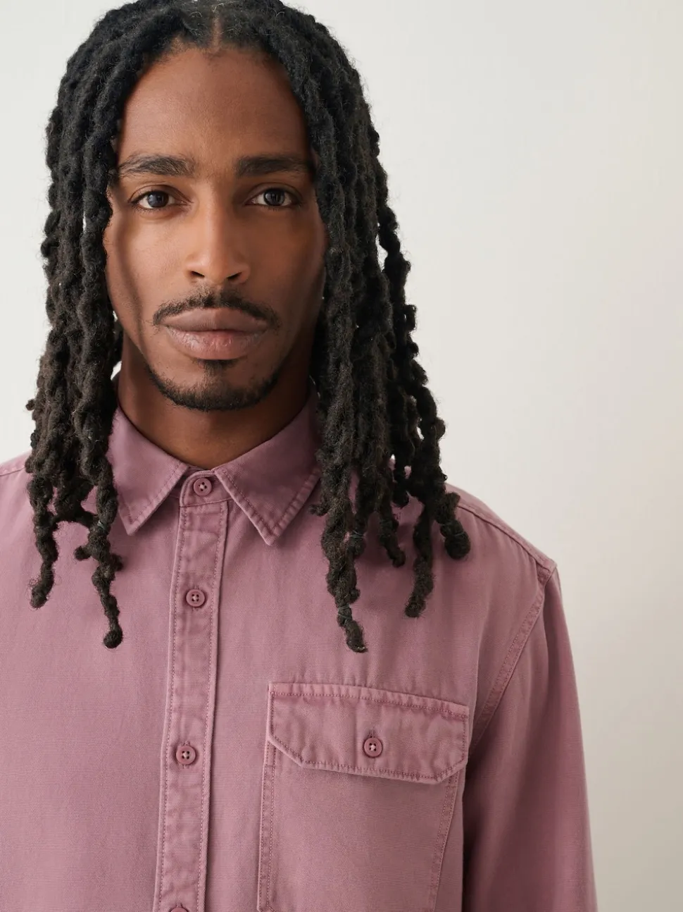 Pink Long Sleeve Garment Dyed Oxford Shirt