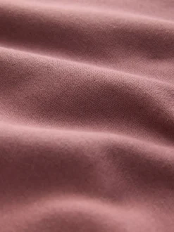 Pink Quarter Zip Cotton Rich Jersey Sweatshirt