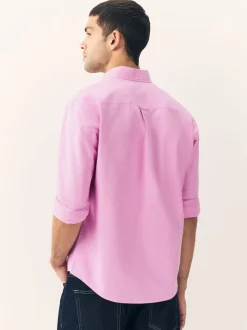 Pink Regular Fit Long Sleeve Oxford Shirt