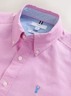 Pink Regular Fit Long Sleeve Oxford Shirt