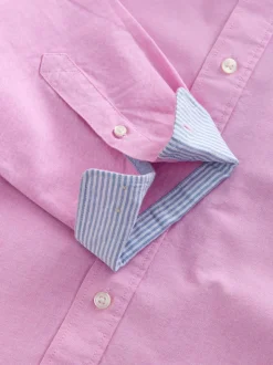 Pink Regular Fit Long Sleeve Oxford Shirt