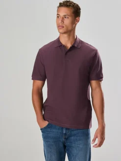 Pink Regular Fit Textured Smart Polo Shirt