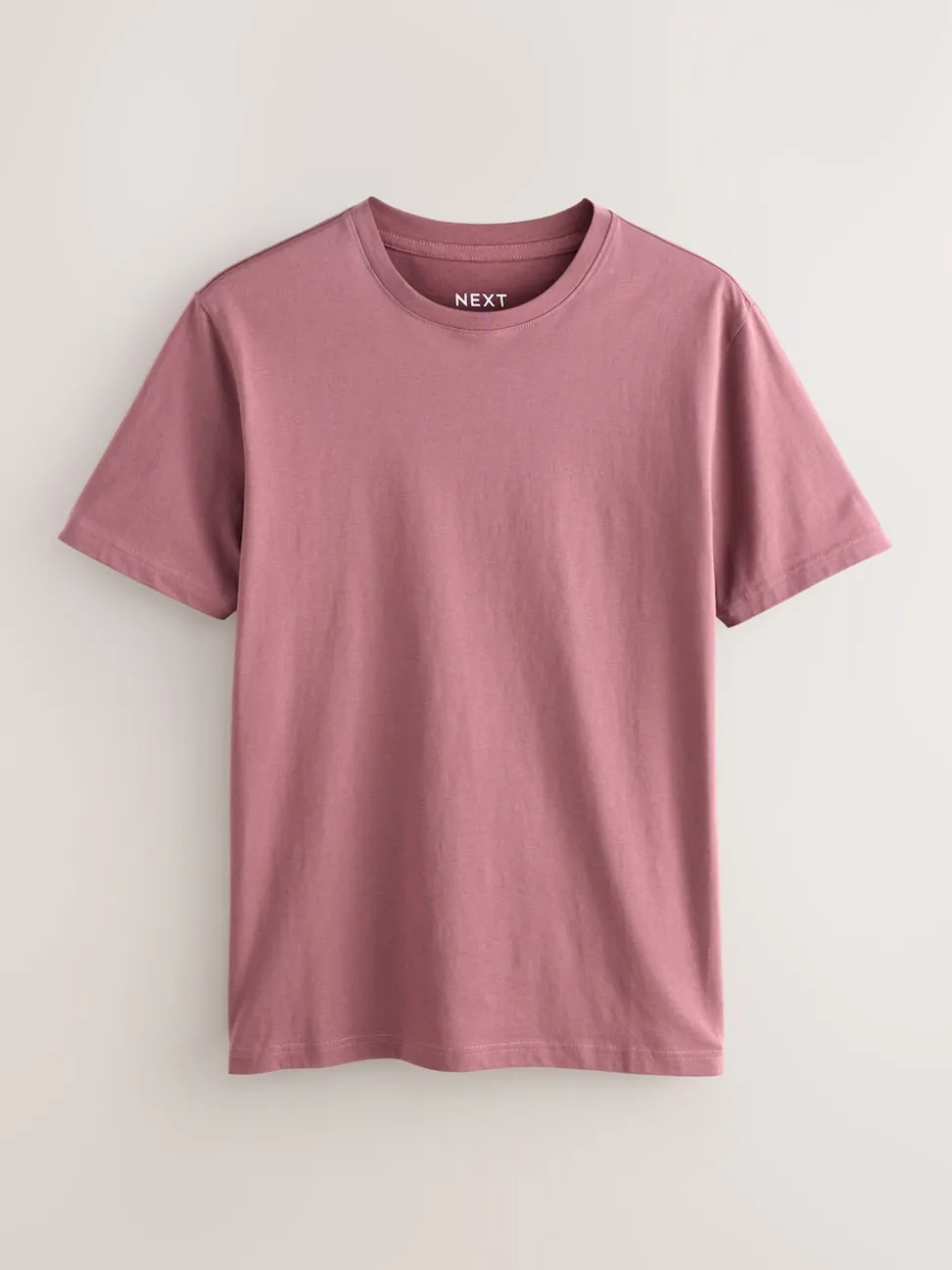 Pink Slim Fit Essential Crew Neck Cotton T-Shirt