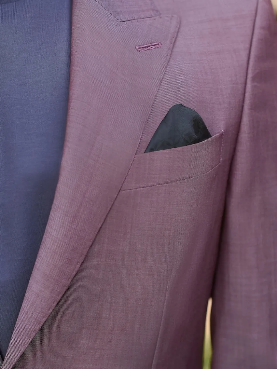 Pink Slim Fit Signature Cerutti 100% Italian Wool Suit Jacket