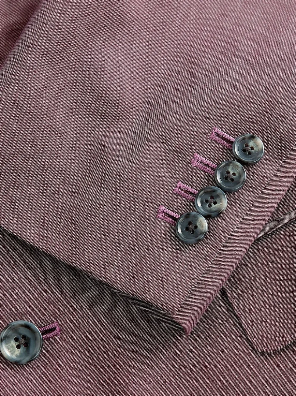 Pink Slim Fit Signature Cerutti 100% Italian Wool Suit Jacket