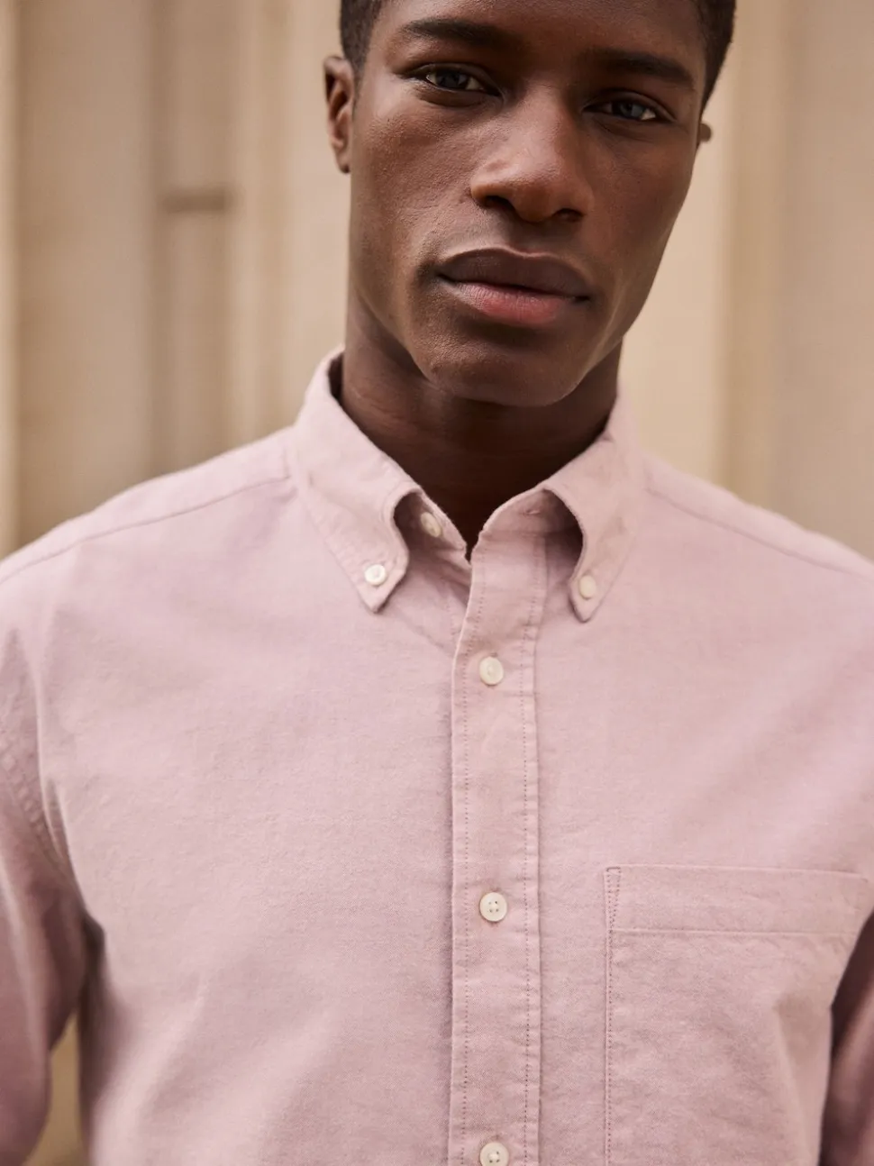 Pink Soft Touch Oxford Long Sleeve Shirt